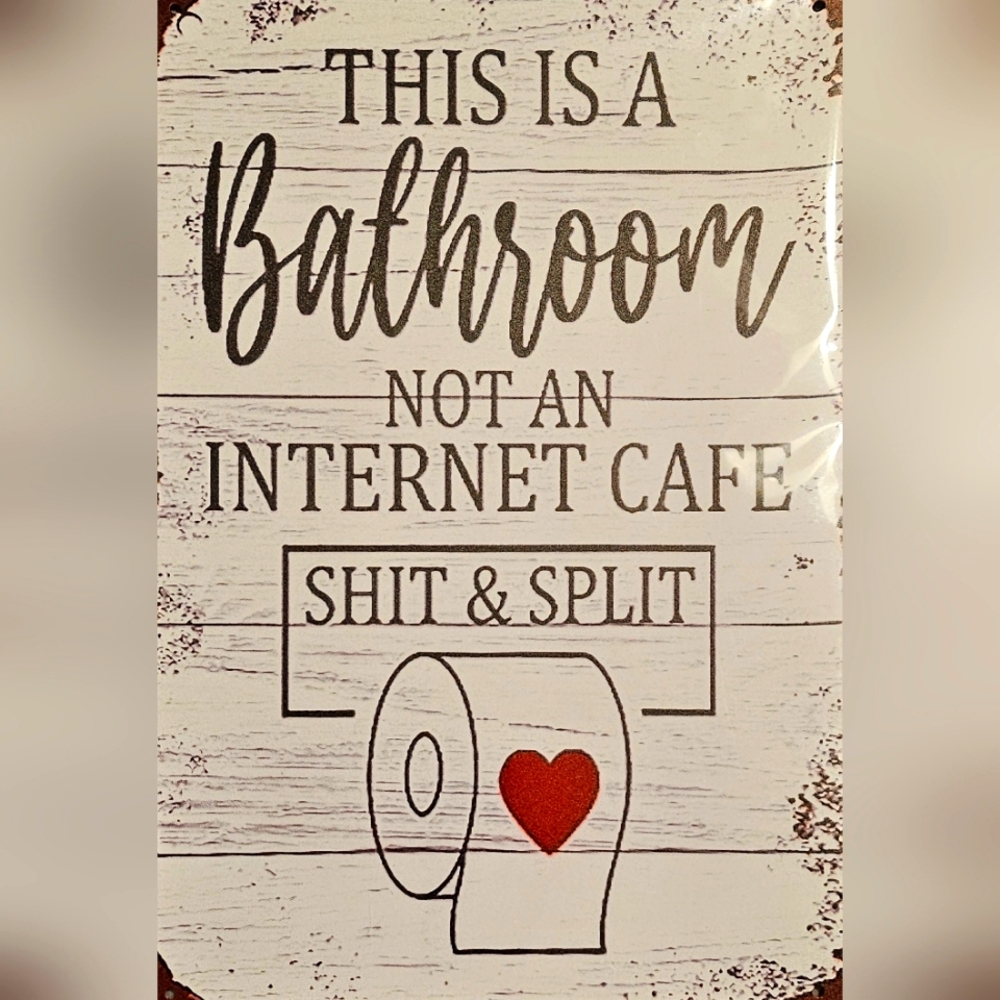 Bathroom Wall Art with Heart Design